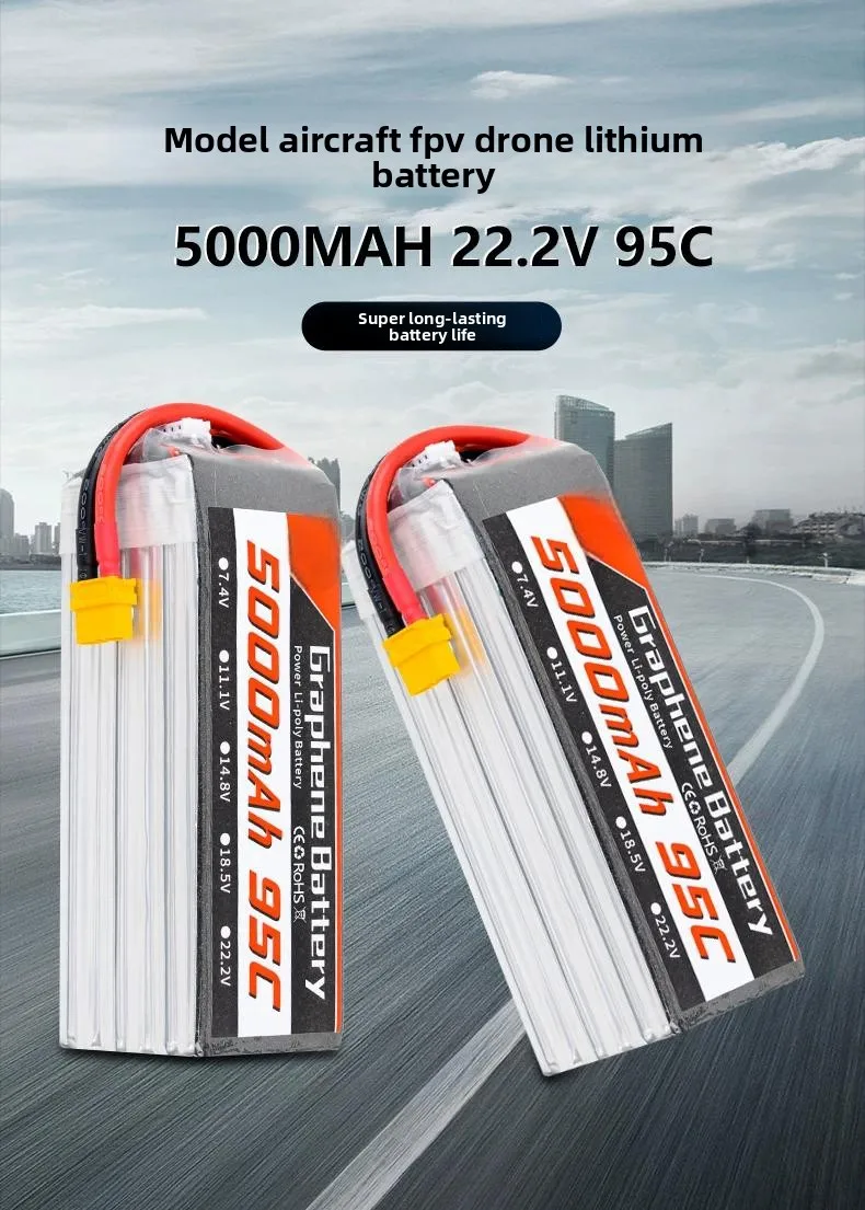 7, 9, 10-дюймовая графеновая L – обзор и цена 6S Lipo Battery 22.2V 5000Mah