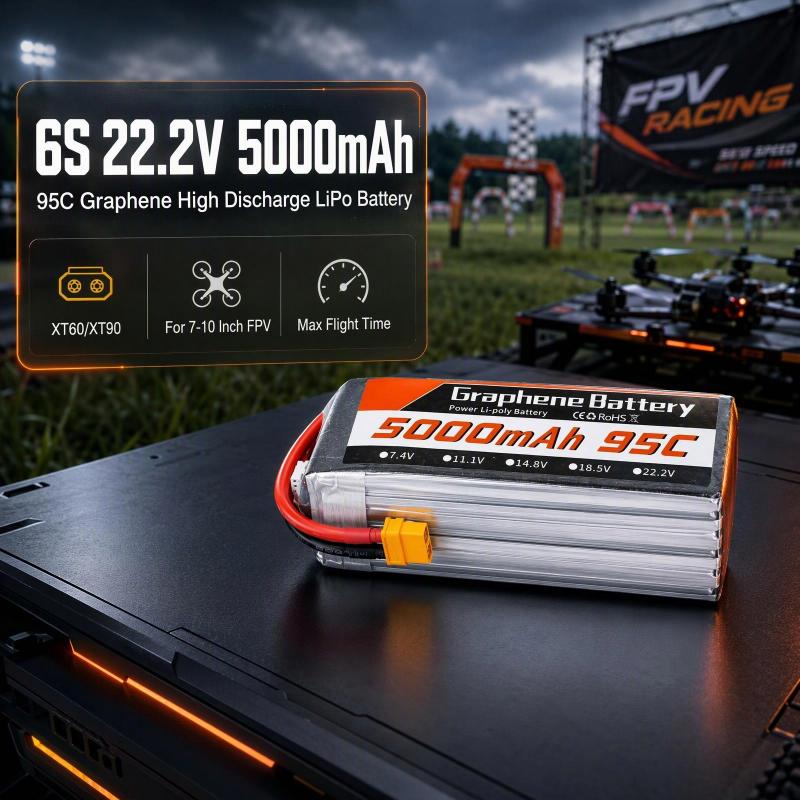 6S 22.2V 5000mAh 95C графеновы – обзор и цена 6S Lipo Battery 22.2V 5000Mah