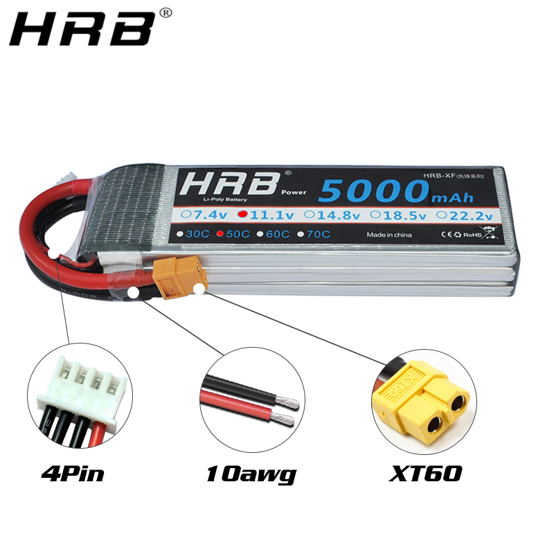 Литиевая батарея HRB 4S 14,8 В – обзор и цена 4S Lipo Battery 14.8V 6000Mah