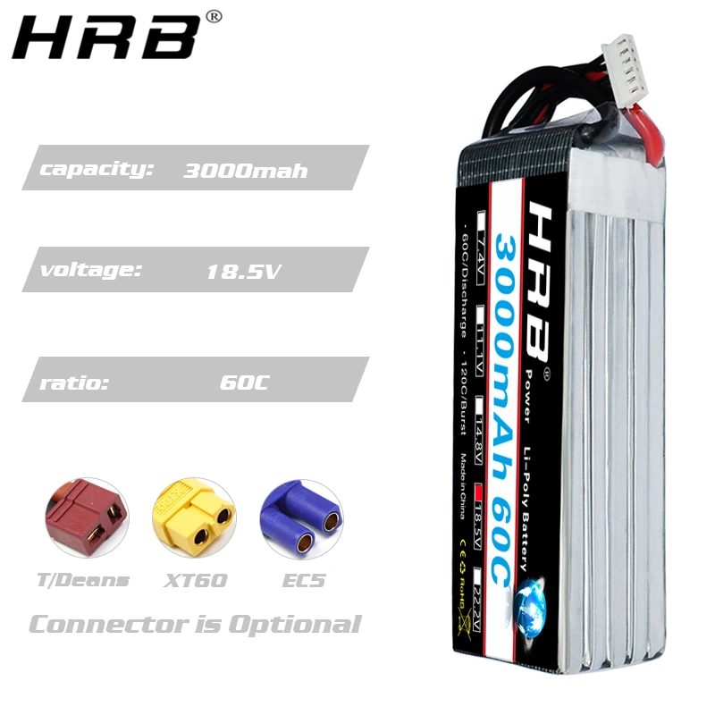 HRB lipo Аккумулятор 2S 3S 4S  – обзор и цена 4S Lipo Battery 14.8V 6000Mah